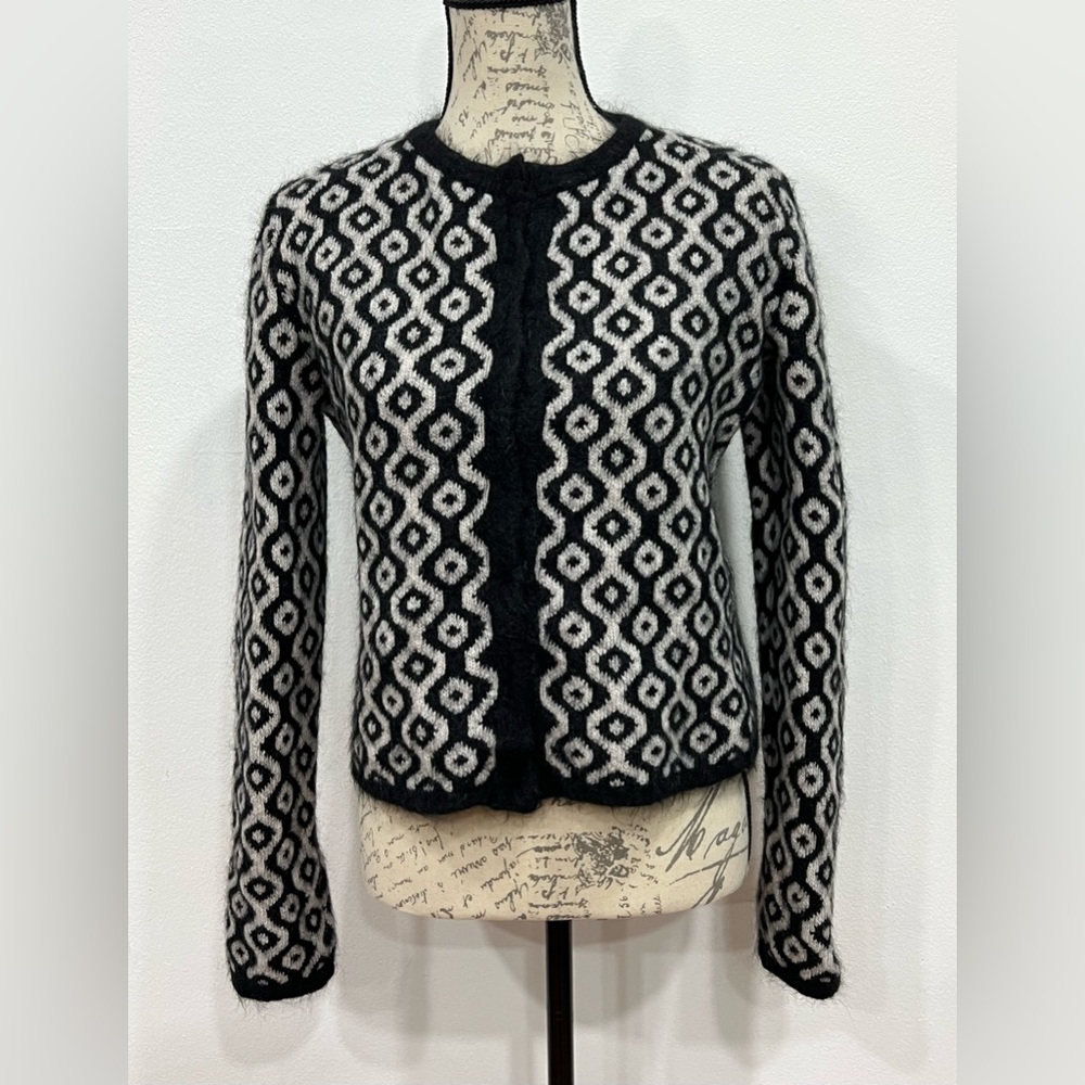 S Max Mara Women Cardigan Large Wool Mohair Cashmere Italy